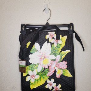 Hawaiian Tropical Flower Reusable Insulated To-Go Shopping Tote